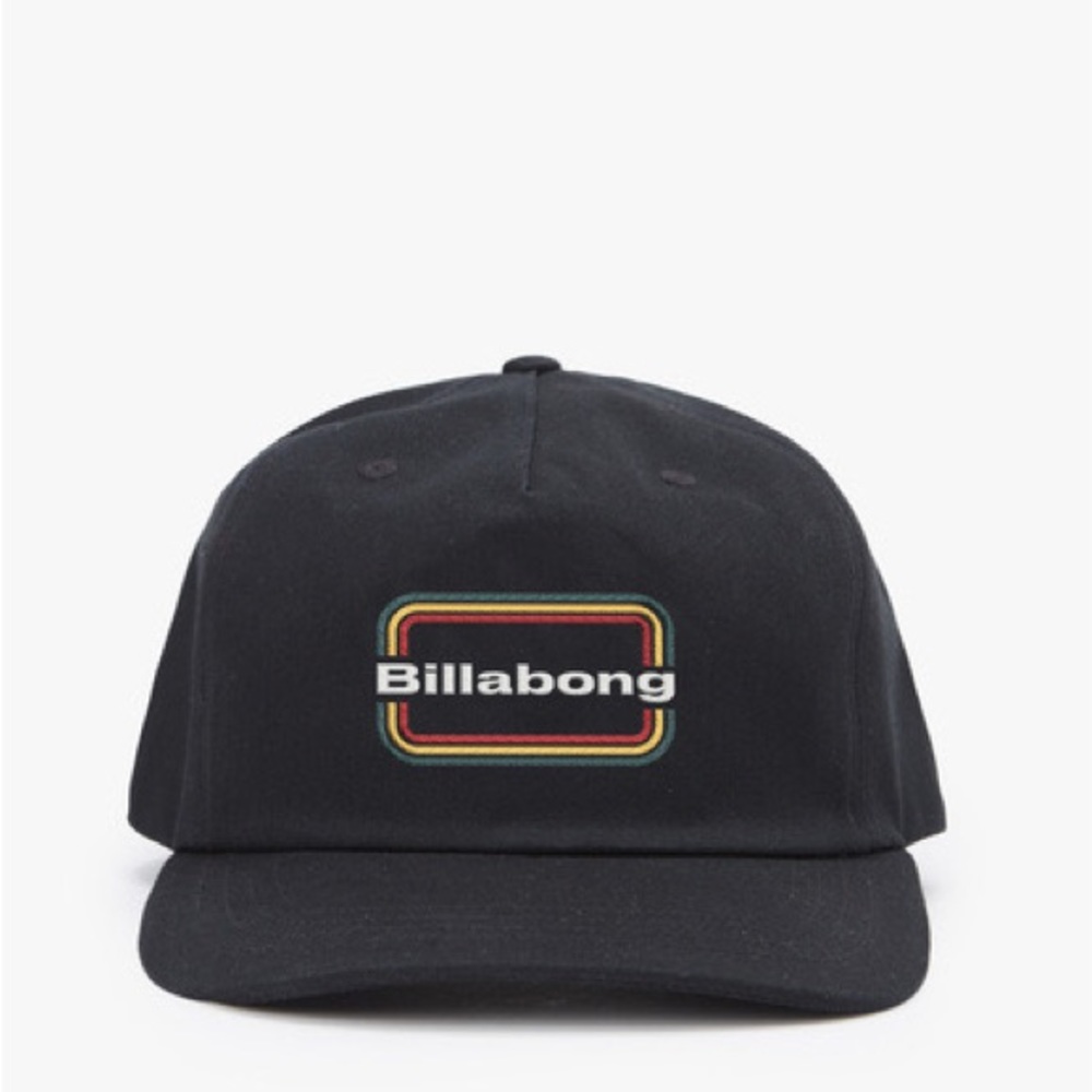NWT Billabong Men’s Black Daily Snapback Hat Retro Logo
